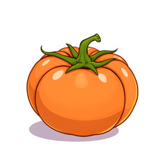 Obraz premium Tomato cartoon style icon illustration on white background. Generative AI
