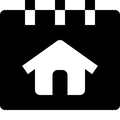 booking black solid icon