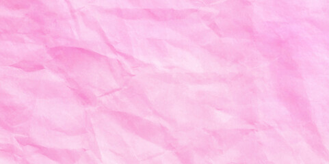 Pink plastic bag texture background. White Romantic Pastel Watercolor. paper texture background. Cloud or cotton candy style.  A Crumpled Paper Background for Design. top view , flat lay.