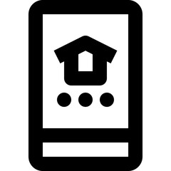 mobile black outline icon