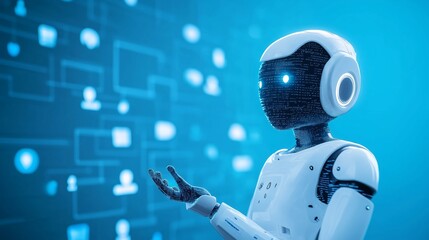 Naklejka premium Analyzing Campaigns with AI Sentiment