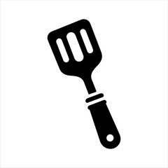 Spatula vector silhouette illustration design on white background.