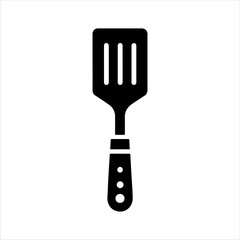 Grill spatula icon silhouette vector illustration design on white background.