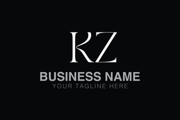 KZ K kp initial logo | initial based abstract modern minimal creative logo, vector template image. luxury logotype logo, real estate homie logo. typography logo. initials logo