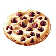 Delicious chocolate chip cookie, golden brown with rich chocolate morsels. Perfect for dessert or snacks.