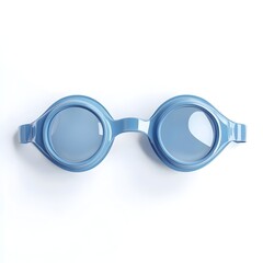3D Rendering of Swimming Goggles Isolated on White Background