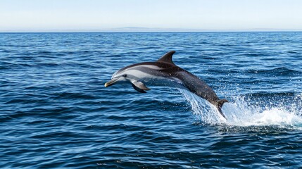 Fototapeta premium Dolphin Leaping Out of Water