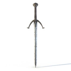 Obraz premium Pair of Fencing Swords Displayed on White Background with Minimal 3D Rendering