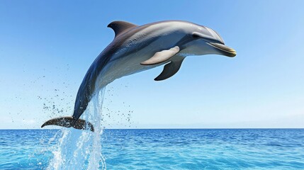 Fototapeta premium Dolphin leaping out of the water