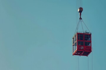 Construction Lift Against a Blue Sky