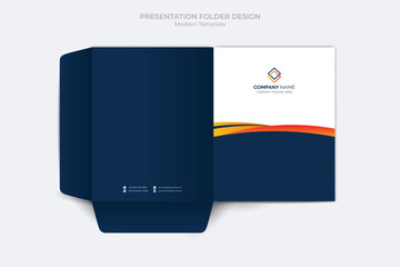 Presentation folder template with professional design