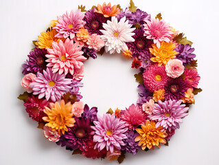 Obraz premium Fantastic Pretty circle from flowers and succulents