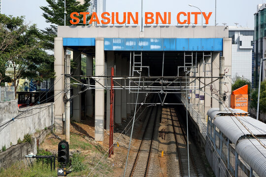 Jakarta, Indonesia. August 17, 2024. BNI City Commuter Station Tunnel.            
