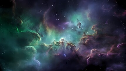Fototapeta premium A captivating image of a nebula showcasing the vast, mysterious beauty of deep space.