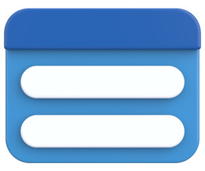 Fototapeta premium 3D illustration of dialog box. Question popup.