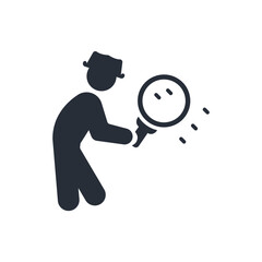 detective icon. vector.Editable stroke.linear style sign for use web design,logo.Symbol illustration.