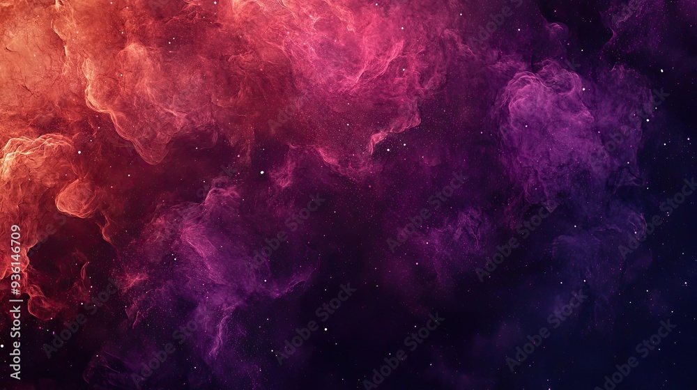 Wall mural dark coral starfield, constellation Taurus, dark coral, dark purple, dark violet 