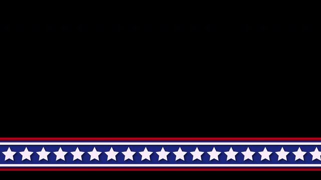 Band of Patriotic White Stars on a Red & Blue background [4K]
