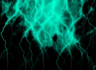 lightning in the night sky