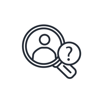 recommend clip art: suspect icon. vector.Editable stroke.linear style sign for use web design,logo.Symbol illustration.