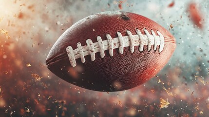 Football Party Flyer Template. College Football Game Advertisement with Arena Club