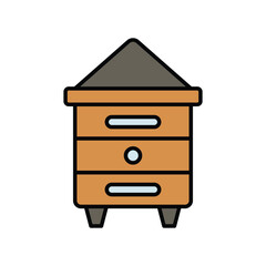 apiary color lineal color icon vector stock illustration