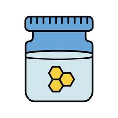 honey lineal color icon vector stock illustration