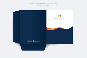 Presentation folder template with modern design
