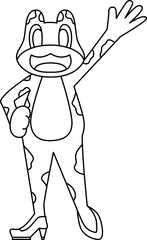 Frog High heels Animal Vector Graphic Art Illustration