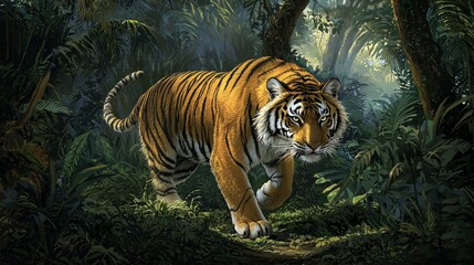 Majestic Tiger in the Jungle