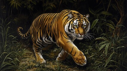 Majestic Tiger in the Jungle