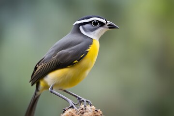 Obraz premium Bananaquit bird blurry nature background, Ai Generated