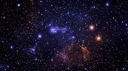 Obraz premium dark tan starfield, constellation Libra, dark tan, dark purple, dark violet