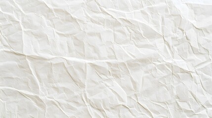 Crumpled White Paper Texture