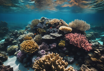 coral reef with fish