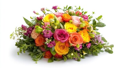 Vibrant Bouquet of Colorful Roses