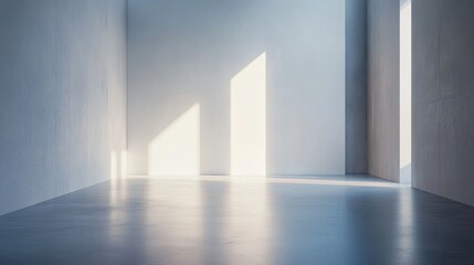 Obraz premium A sleek, simple studio background with backlighting that casts a subtle glow around the edges. The uncluttered scene provides a modern and elegant backdrop ideal for various photography needs.