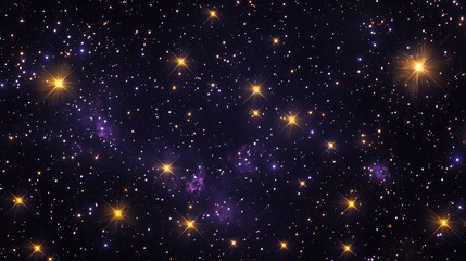 Obraz premium dark yellow starfield, constellation Pisces, dark yellow, dark purple, dark violet