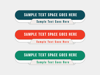 Free Vector  Modern lower third banners template set. Flat style lower third geometric banners.