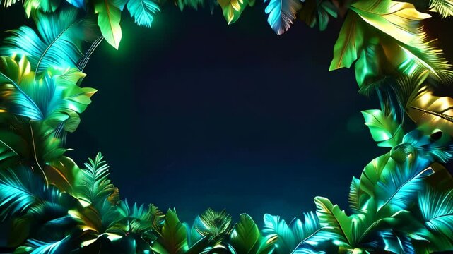  Tropical Leaves Background