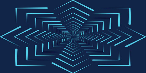 Futuristic abstract background with overlap layer. Modern geometric shapes lines design elements. Glowing blue lines. Future technology concept