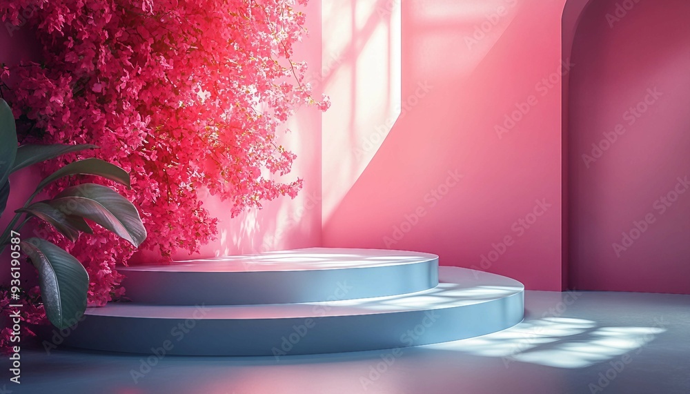 Wall mural e-commerce platform interface background with a sleek and user-friendly aesthetic