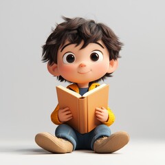 Boy Reading Book