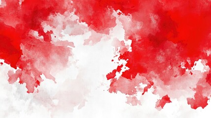 red water color splash spot texture on white background