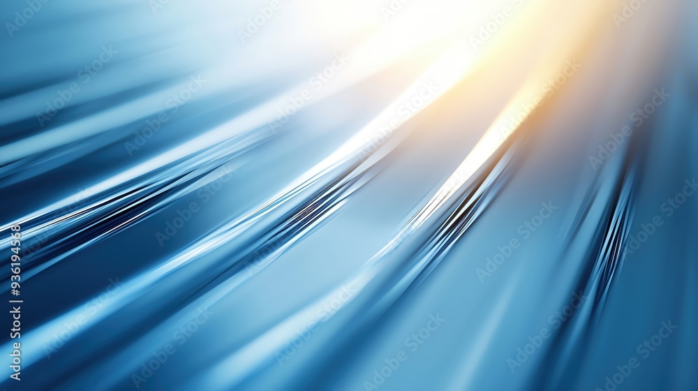 Poster abstract blue lines radiate light, creating a dynamic and modern visual effect. perfect for technolo