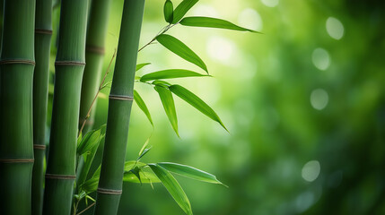 Bamboo forest showing concept of tranquility and harmony with nature