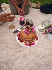 flowery birthday cake