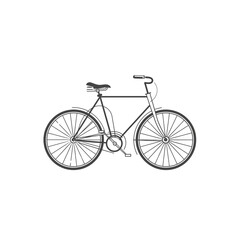 A minimalist bicycle icon in a clean line art style, centered and, isolated on a transparent background