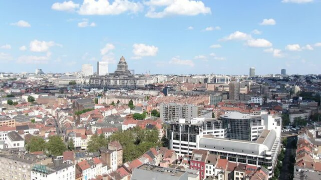 Brussels Belgium city scenic aerial view
