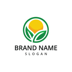 Farm, Nature, Eco friendly business logo leaves, plant, icons
